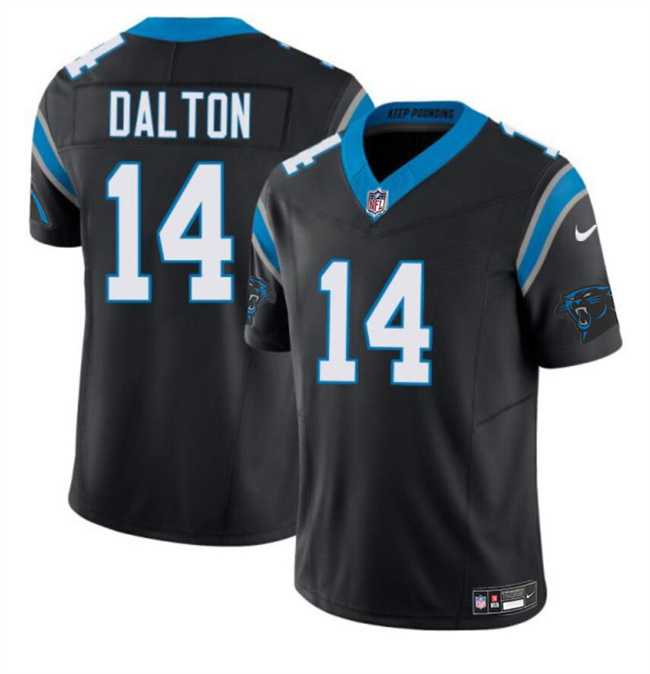 Men & Women & Youth Carolina Panthers #14 Andy Dalton Black 2024 F.U.S.E. Vapor Limited Stitched Jersey,We sell and wholesale Men & Women & Youth Carolina Panthers #14 Andy Dalton Black 2024 F.U.S.E. Vapor Limited Stitched Jersey on line form chian!